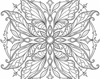 Fantasy Mandala: 20 fler Mindful Fantasy-sidor att färglägga