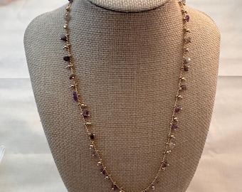 Collar de amatista de 45 cm