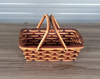 wooden Bread Basket with Handles