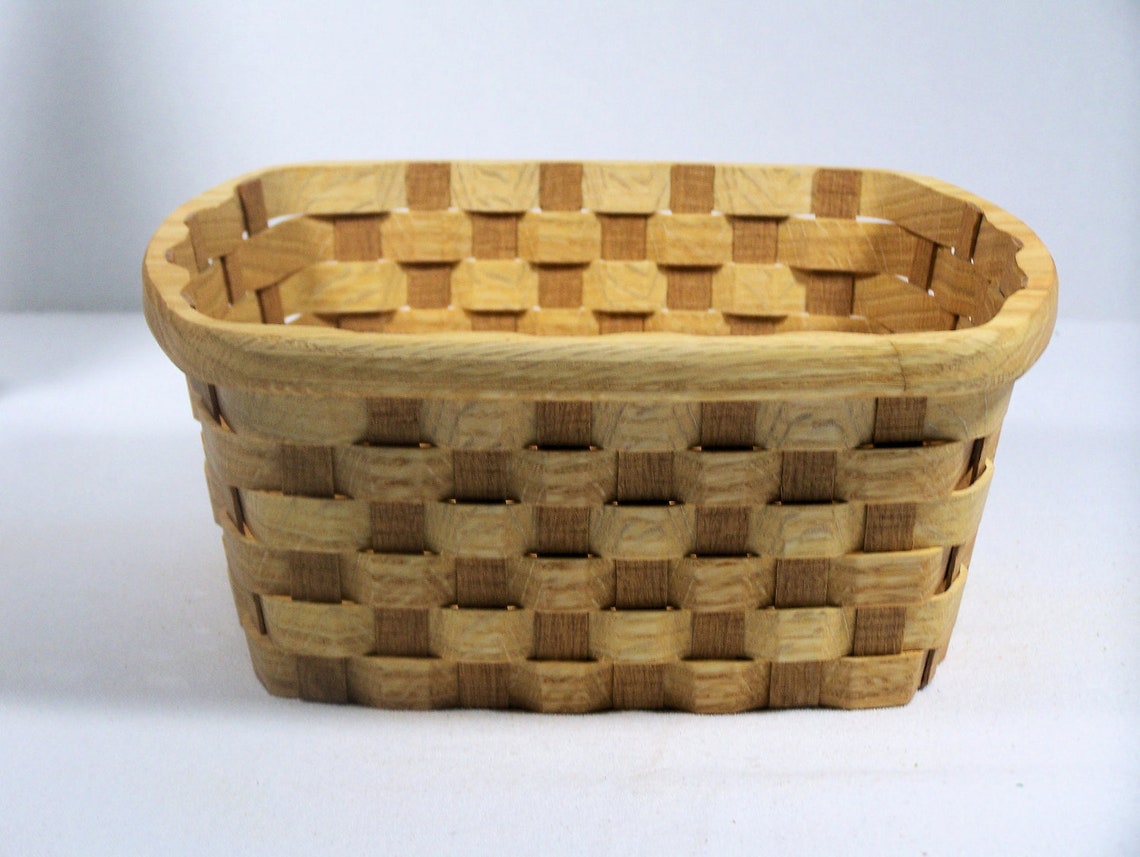 Napkin holder basket oak wood Etsy