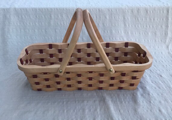 Wooden Knitting Supplies Tote Basket Handles Wooden Knitting Supplies Tote Basket Handles
