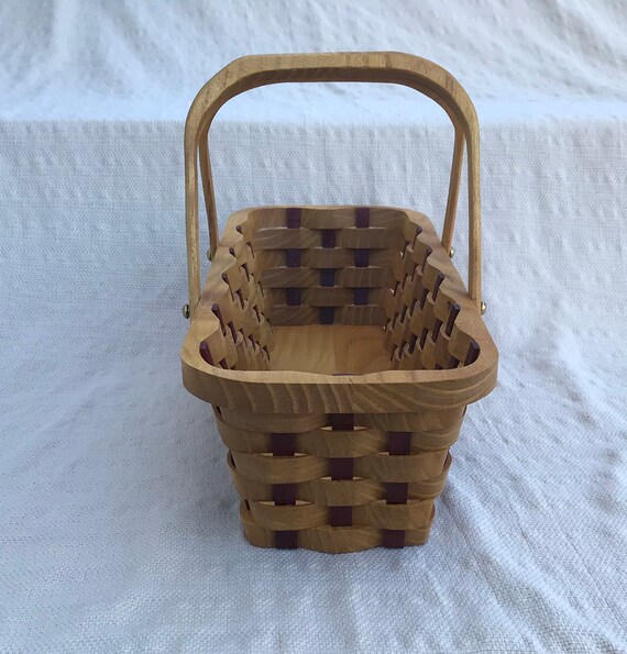 Knitting Supplies Tote Basket Handles Mulberry Wood Knitting Supplies Tote Basket Handles Mulberry Wood