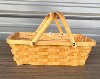 Bread Basket with Handles:wooden fruit basket