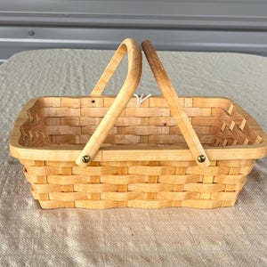 Bread serving basket with handles wood, fruit basket, serving tray