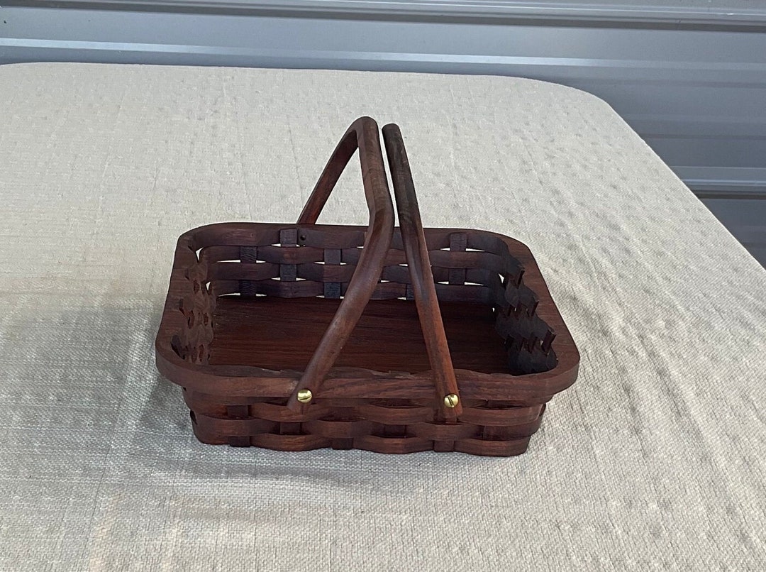 Serving Tray Basket Wooden Tray With Handles Fruit Basket Etsy