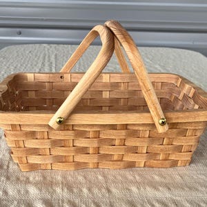bread basket with handles, fruit basket, basket with handles, farmhouse rustic decorative basket