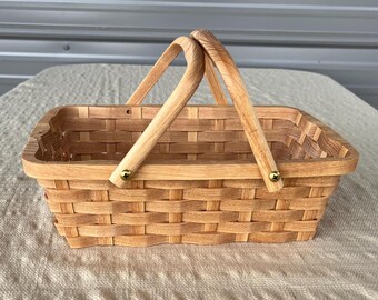 Bread Basket with Handles,wooden Rustic Farmhouse Decor