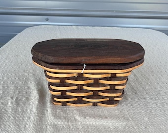 Caja de recetas de arce y nogal hecha a mano: Decoración de cocina