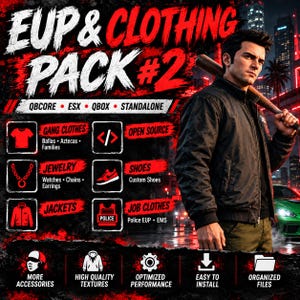 Fivem Clothing Pack V2, Character Customization Pack, Fashion, Accessories, Uniforms, ESX QBCore Qbox Standalone
