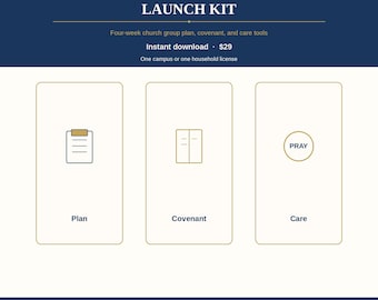 Small Group Leader Launch Kit | 4-Week Church Group Plan, Covenant, Discussion Guide & Care Tracker