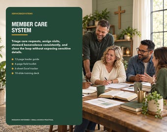 Church Member Care Kit | Visitation, Benevolence and Follow-Up