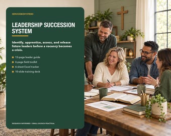 Church Leadership Succession Kit | Apprentice and Handoff System