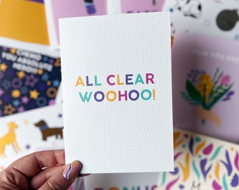 Carte Cancer, Carte Chimiothérapie, Carte Amour, Carte Santé « Tout est clair, Woohoo »