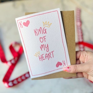 Carte d'amour, carte d'anniversaire romantique « Le roi de mon cœur » image 3