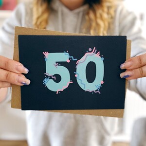 Colourful 50th Birthday Card image 4