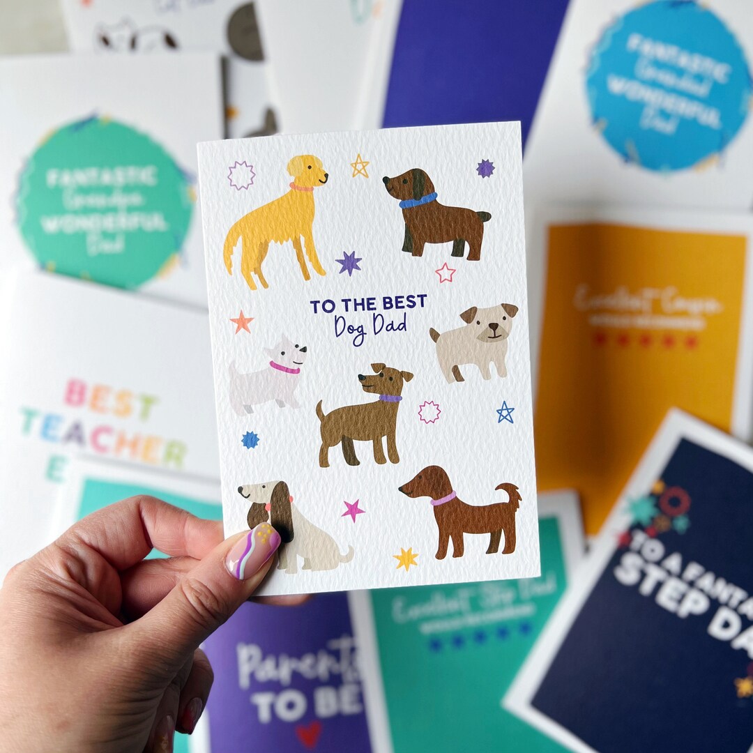 Funny Birthday Card From The Dog For Dad - Pet Lover Joke Card For Brother Son Male - UK Made