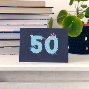 Colourful 50th Birthday Card image 2