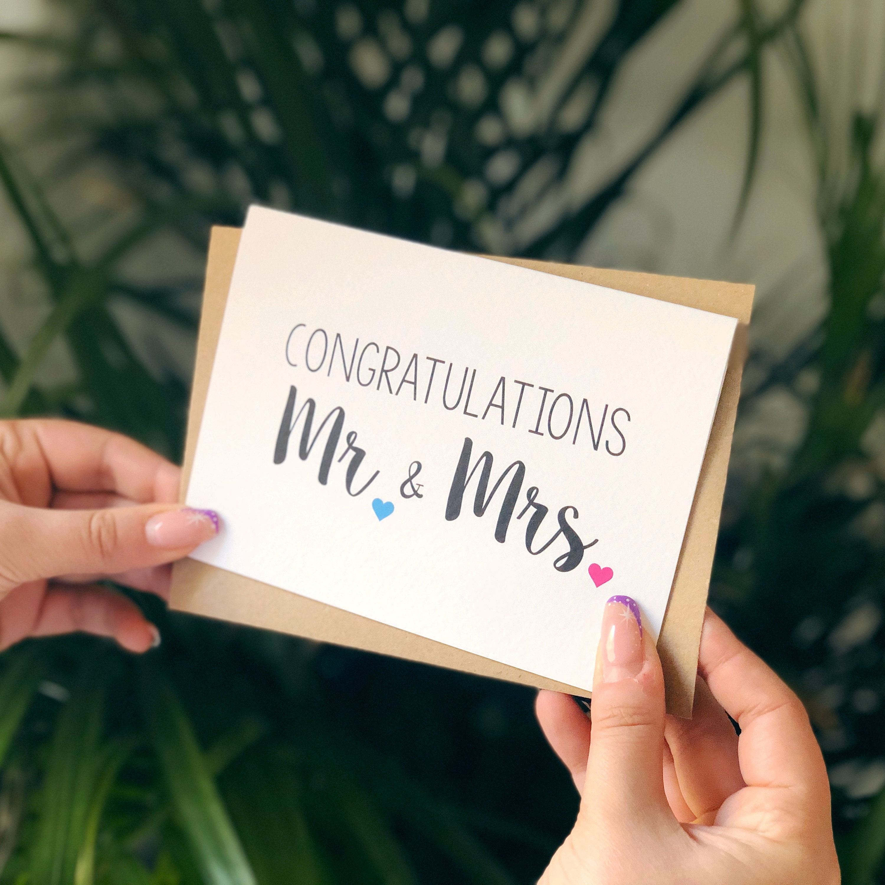 Personalised Handmade Wedding Day Card Mr & Mrs Couple Congratulations Celebrate Personalised Handmade Wedding Day Card Mr & Mrs Couple Congratulations Celebrate