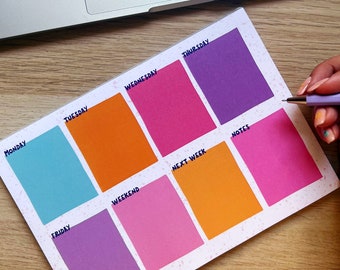 Colourful A5 Weekly Planner Notepad