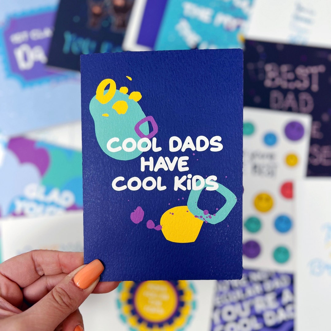 Father s Day Card Dad Funny Birthday Card Thanks Dad Card cool Dads Have Cool Kids Etsy