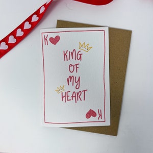 Carte d'amour, carte d'anniversaire romantique « Le roi de mon cœur » image 5