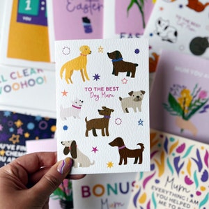 Dog Lover Mum Card, Dog Mum Birthday Card, Dog Mum Card 'To The Best Dog Mum'