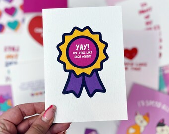 Romantic Card, Anniversary Card, Love Card,  Funny Valentines Card, 'Yay We Still Like Other' Card