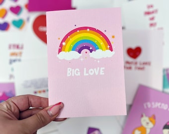 Celebration Card, Romantic Card, Anniversary Card, Love Card, LGBTQI+ 'Big Love'