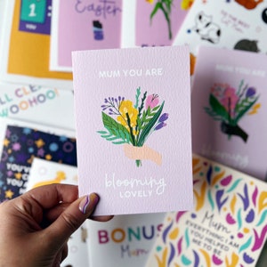 Mum Card, Mum Birthday Card, Thanks Mum Card, Mum Card, Cute Mum Card 'Mum You Are Blooming Lovely' image 1