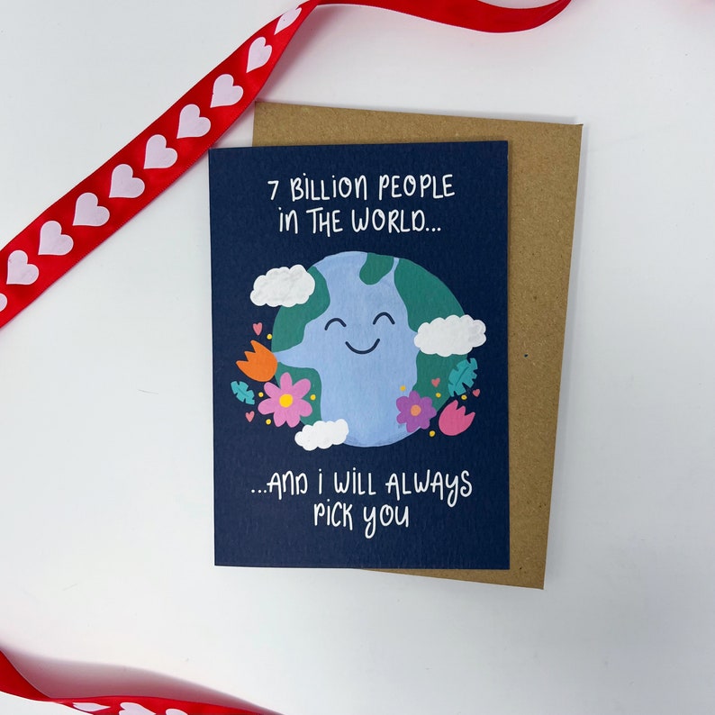 Love Card, Romantic Anniversary Card 'I Will Always Pick You' image 4