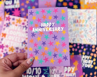 Anniversary Card, Romantic Card, Love Card, 'Happy Anniversary' Card