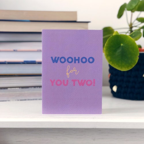Romantic shops Fun Wedding - Engagement - Anniversary Card 'Woohoo For You Two'