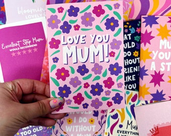 Mum Card, Mum Birthday Card, Thanks Mum Card,  'Love You Mum'