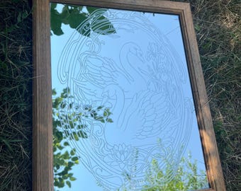 engraved mirror