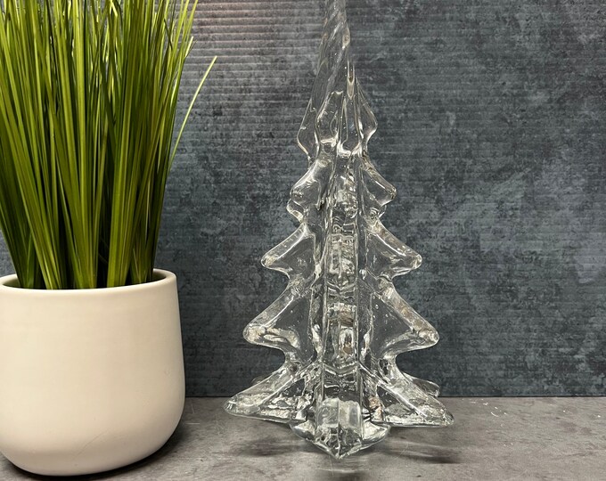 Tall Clear Glass Tree Etsy