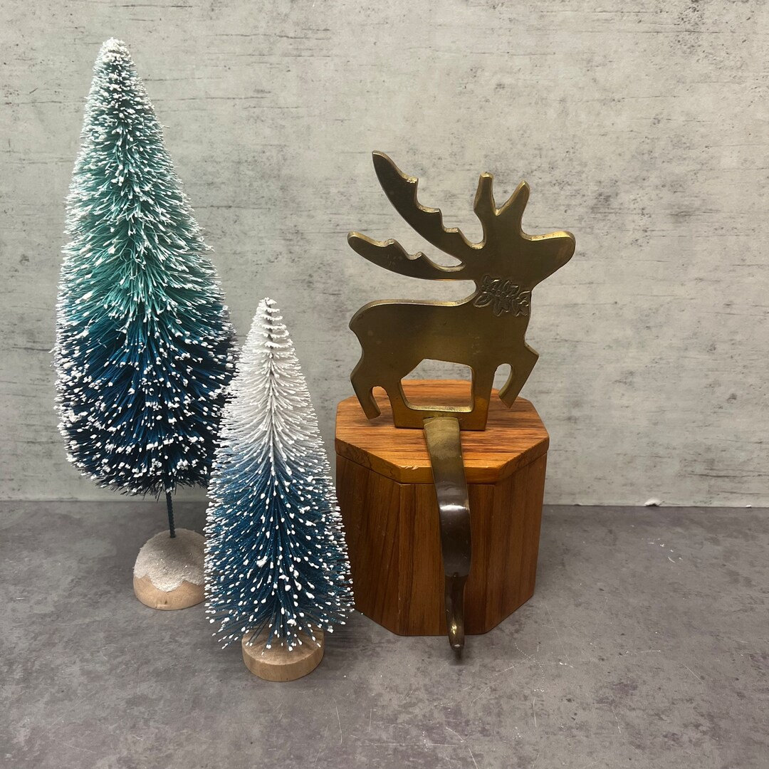 Brass Etched Deer Stocking Holder Etsy