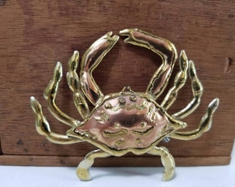 Copper & Brass Crab Pin / Pendant