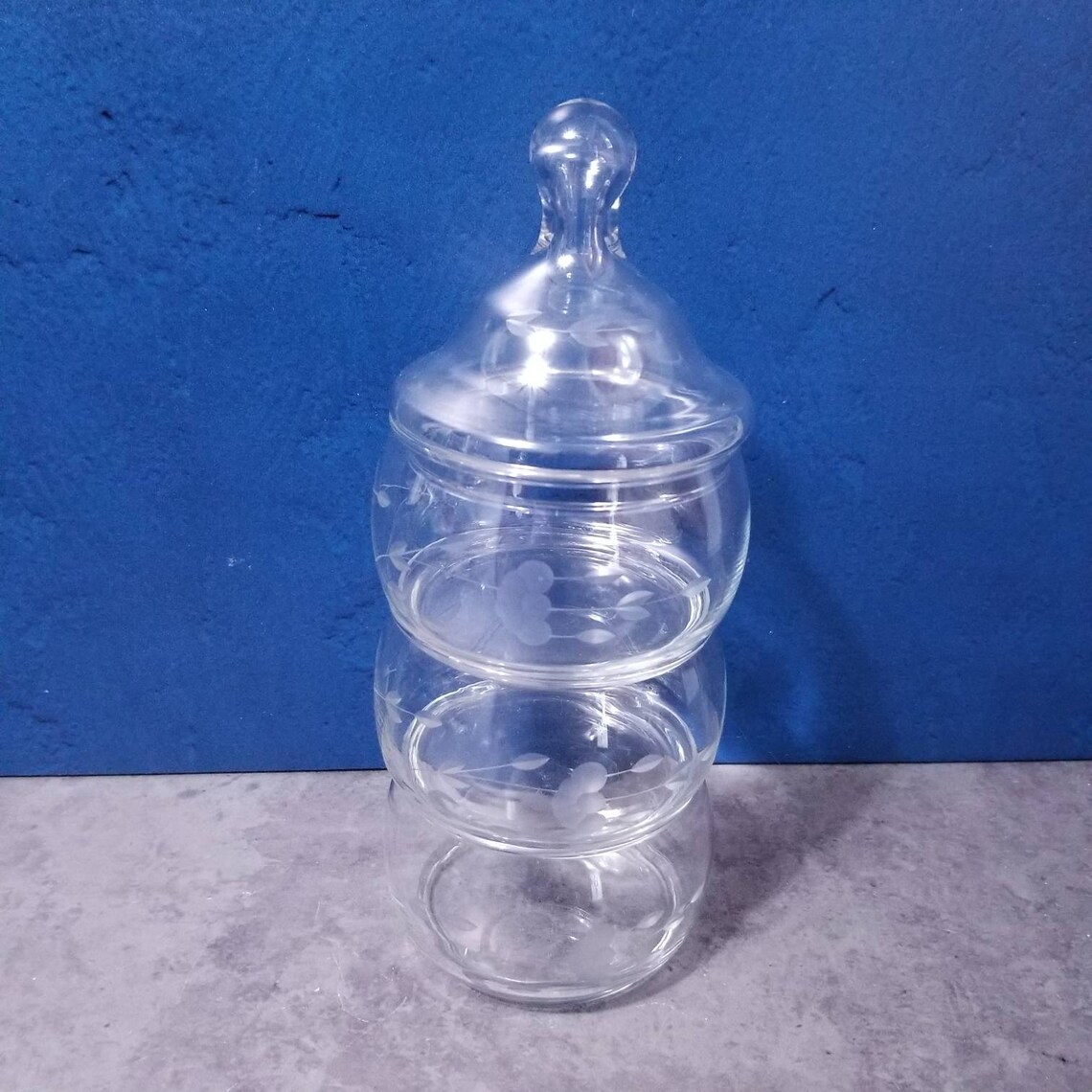 Princess House Crystal Stackable Apothecary Jars Etsy