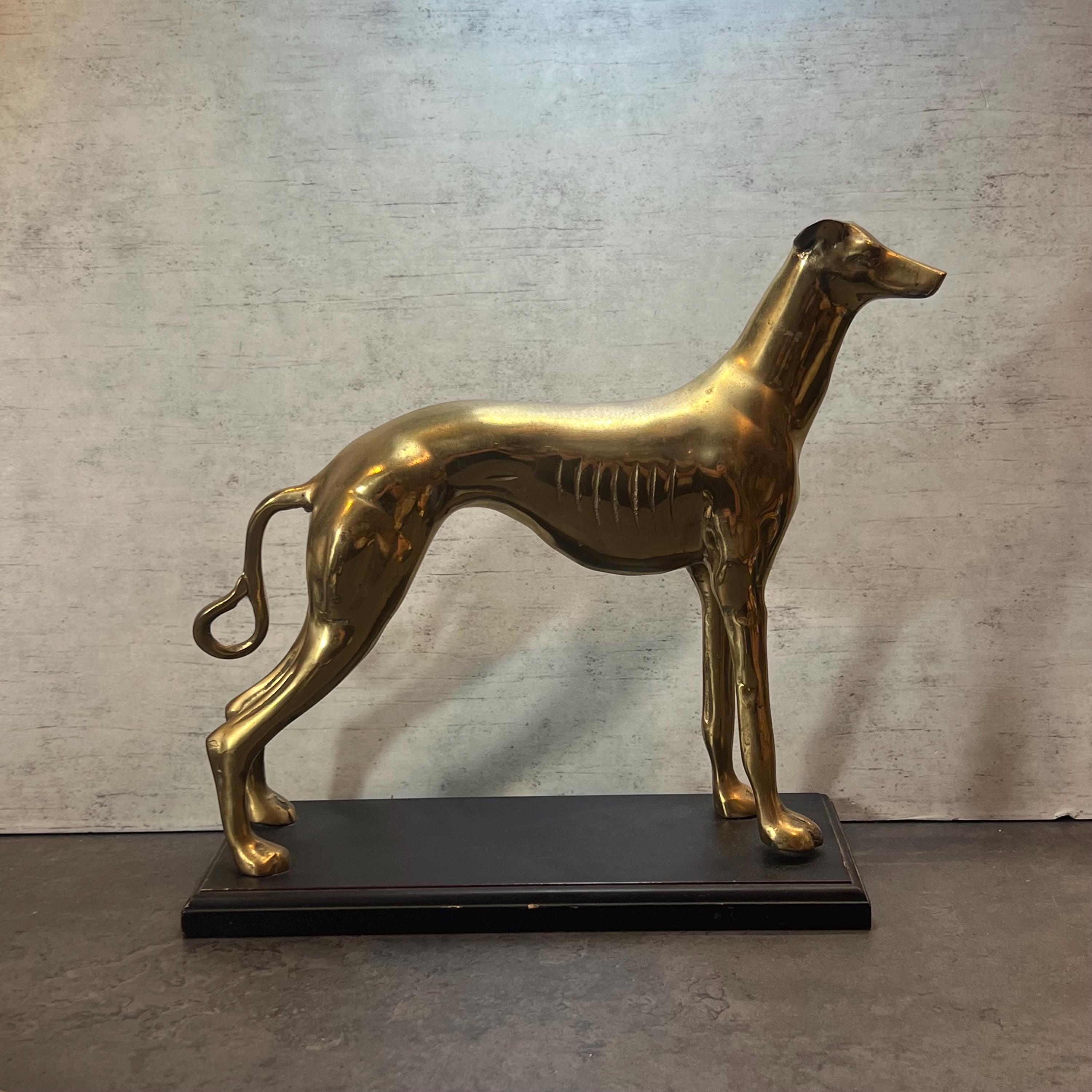 Greyhound Brass Statue - Etsy