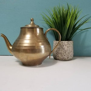 Small Brass Teapot - Made In Korea