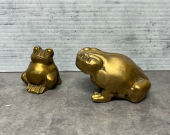 Two Brass Frogs