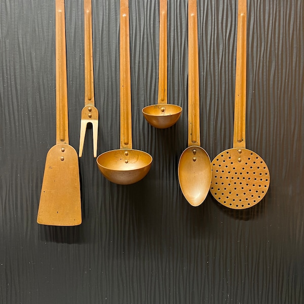 Copper Kitchen Utensil Set- Six Piece