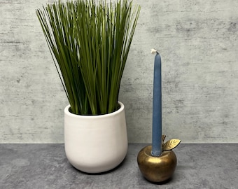 Small Brass Apple Candle Holder