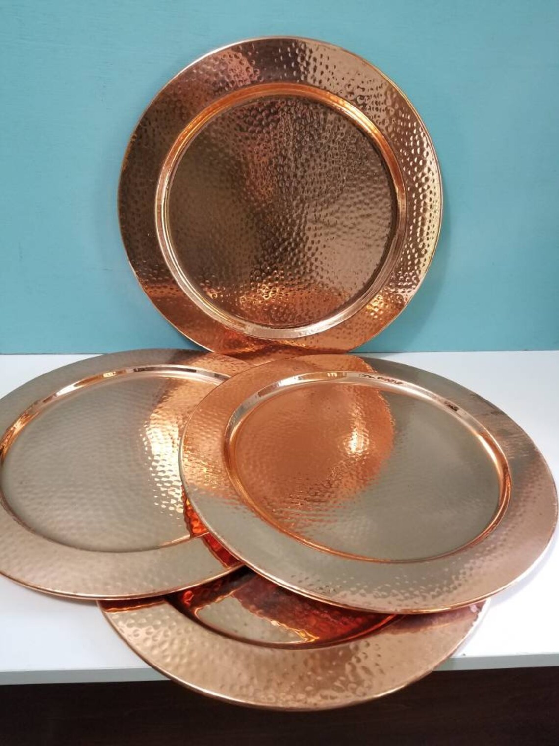 13 Copper Chargers Set of 4 Etsy