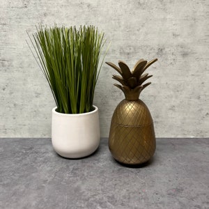 Brass Pineapple Box Candle Holder- 6.25&quot;