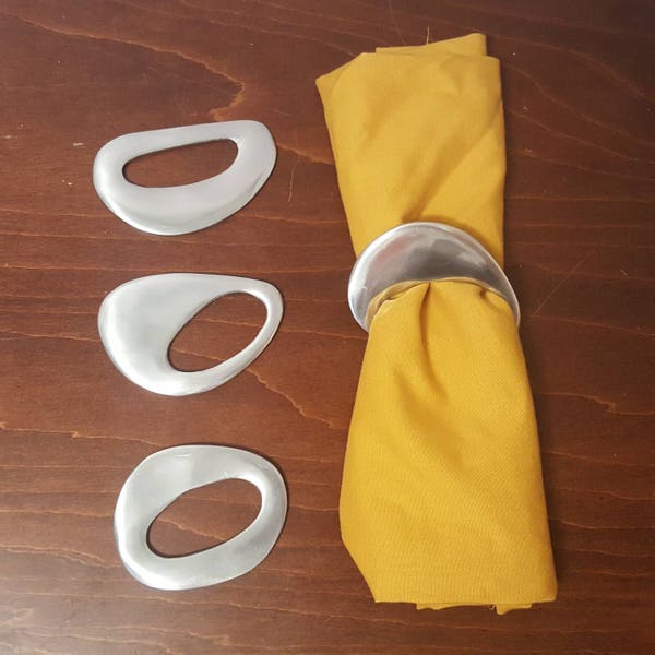 Aluminum Napkin Rings- Set of 4