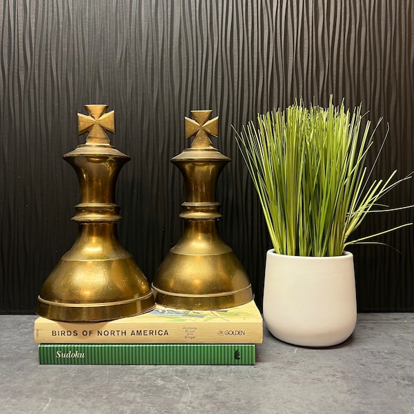 Brass Chess Bishop Bookends