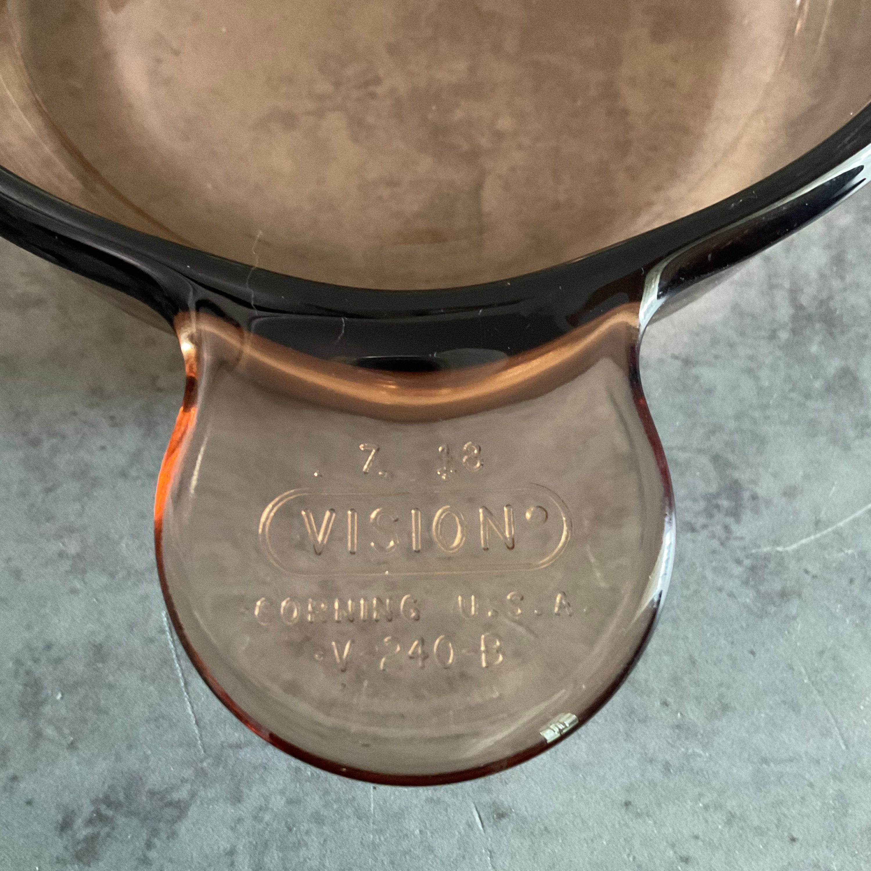 Large Amber Vision Grab It Bowl With Lid by Corning - V-240-B - Etsy