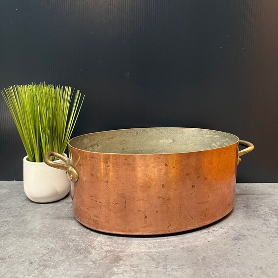 Large Oval Copper Pot Made in France Etsy