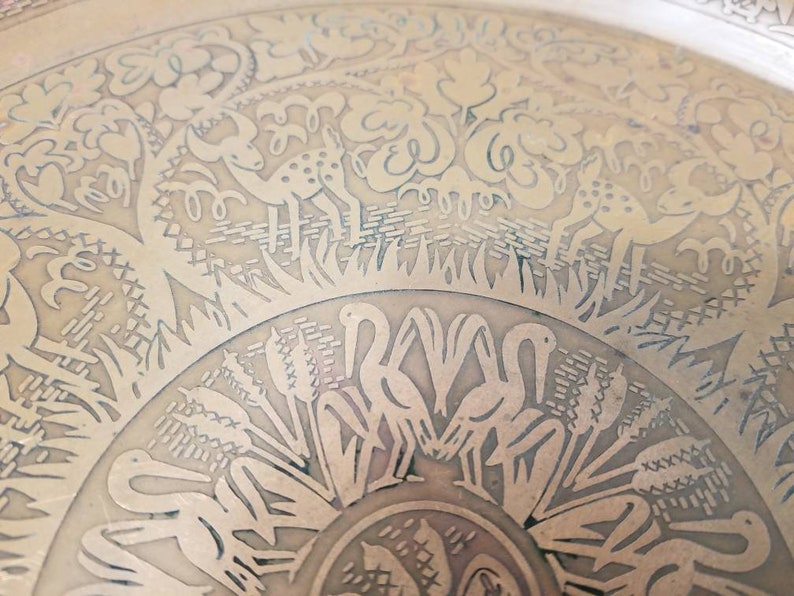 Michael d Etchings Birds & Deer Copper Tray image 6